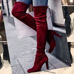 Stuart Weitzman Alllegs Velvet Over-the-Knee Boot